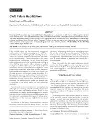 pdf cleft palate habilitation