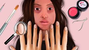 asmr animation eyebrow makeup tutorial