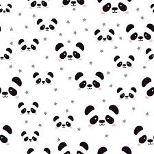 cute panda face seamless wallpaper