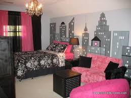 black white pink bedroom architecture
