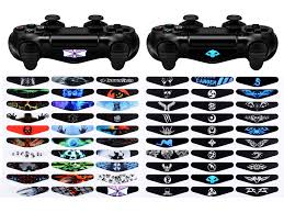 Amazon Com Extremerate 60 Pcs Set Game Theme Led Lightbar Cover Light Bar Decals Stickers For Playstation 4 Ps4 Ps4 Slim Ps4 Pro Controller Skins Video Games