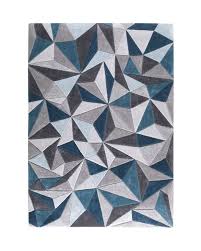 rectangular rug with geometric patterns