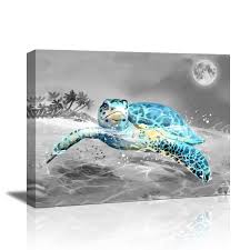 Some of us are in love with animals and turtles are one of the best home décor. Bathroom Wall Decor Ocean Sea Turtle Moo Buy Online In Gibraltar At Desertcart