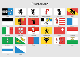 drapeaux de le cantons de Suisse, tout Suisse Régions drapeau coll 21983257  Art vectoriel chez Vecteezy