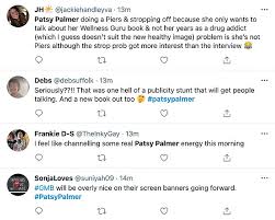 Patsy palmer abruptly left her interview on good morning britain on wednesday, after becoming unhappy with the choice of words used by the viewers immediately took to social media to comment. S63ydfgblyqoxm