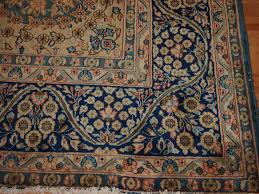 blue rectangle wool rug rug import