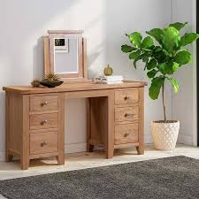 Take 3 is exclusive to very.co.uk. Double Pedestal Desk Dressing Table Is Part Of The Hardwick Oak Range