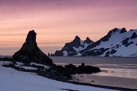 rugged rockountains at sunrise