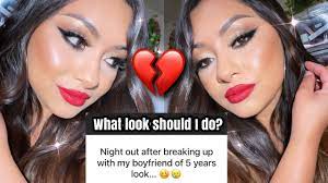 overcoming a breakup makeup look full