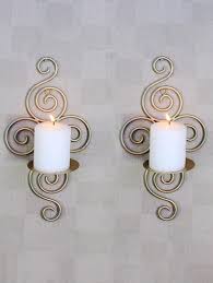 Hosley Wall Candle Scone Set