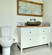 Stunning Bathroom Vanity With Wood Slab