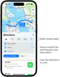 route options in maps on iphone