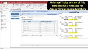Access Database Ecommerce Inventory Tracking Management Templates