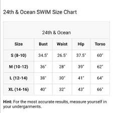 Nwt 24th Ocean Classic Solid Skirted Swim Bottom Nwt