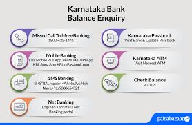 karnataka bank balance enquiry by