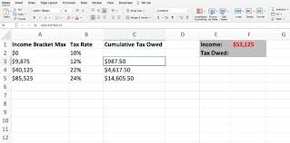 formula for income tax calculation