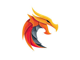 dragon logo design free vector