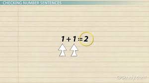 what is a number sentence definition