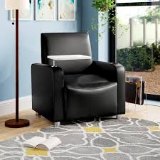 This lounge chair with tablet arm has storage under the seat for holding books and supplies. Lounge Chair With Tablet Arm Wayfair