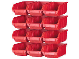 12 Plastic Wall Bins With Mounting