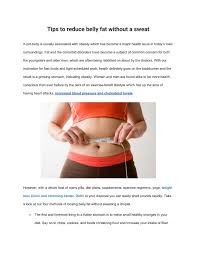 Ppt Tips To Reduce Belly Fat Without A Sweat Powerpoint