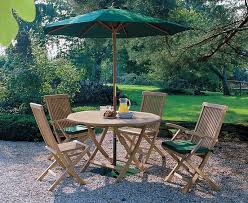 ashdown folding round garden table and