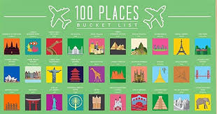 100 places scratch off bucket list poster