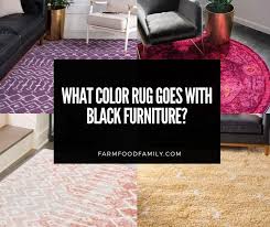 color rug to go with black furniture