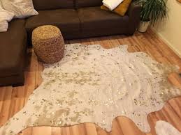 Gold printed faux cowhide area rug world market. Gold Printed Faux Cowhide Area Rug World Market