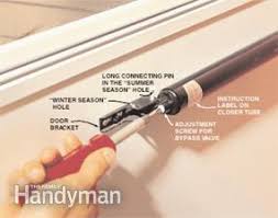Then install the long pin into the first hole. Adjusting A Storm Door Closer Or Screen Door Closer Diy Family Handyman