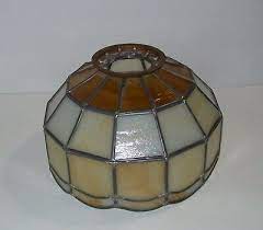 vintage mid century stained glass shade