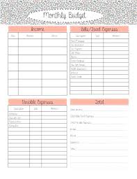 Free Download Monthly Household Budget Template Expenses