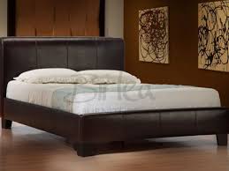 super kingsize faux leather bed frame
