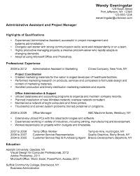 Combination Resume Sample For An Administrative Assistant Project