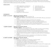 Sample Resume For Warehouse Emailers Co