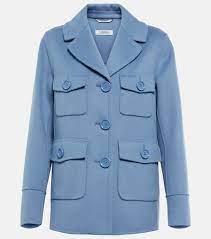 Mary Virgin Wool Pea Coat In Blue S