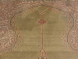 antique ottoman prayer rug with pendant