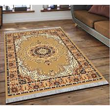 golden polyester area carpet wallmantra