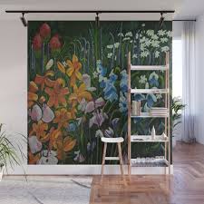 Summer Flower Garden Wall Mural By