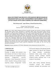 Pengertian, proses publikasi & contoh. Pdf Analisis Pemetaan Budaya Organisasi Menggunakan Organization Culture Asessement Instrument Ocai Studi Kasus Auto 2000 Cabang Setiabudhi Bandung