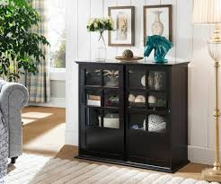 corner curio storage cabinet with glass