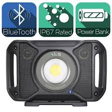 Advanced Lighting Systems 5 000 Lumens Led Rechargeable Bluetooth Audio Work Light With Integrated Power Bank
