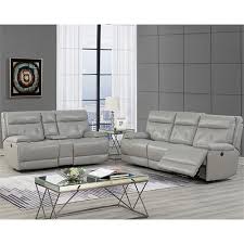 Capri Gray Italian Leather Reclining