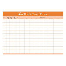 thunlit travel planner template planing
