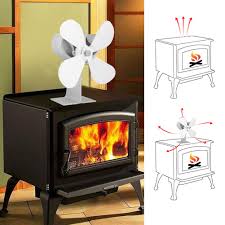 fdit white 4 blade stove fireplace fan