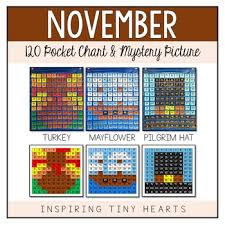 November Month Bundle 120 Pocket Chart And Mystery Picture