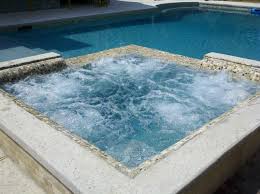 square spa with rolled edges pool