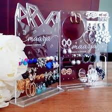 laser cut acrylic jewelry display stand