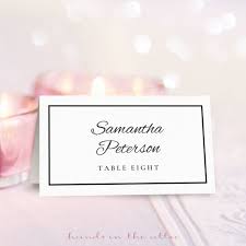 8 Sets Of Wedding Place Card Templates