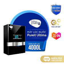 Máy lọc nước Pureit Ultima - Màu Đen - Công nghệ RO + UV + MF - Dòng cao  cấp - Công suất lọc 4000L - Có bán bộ lọc thay thế -